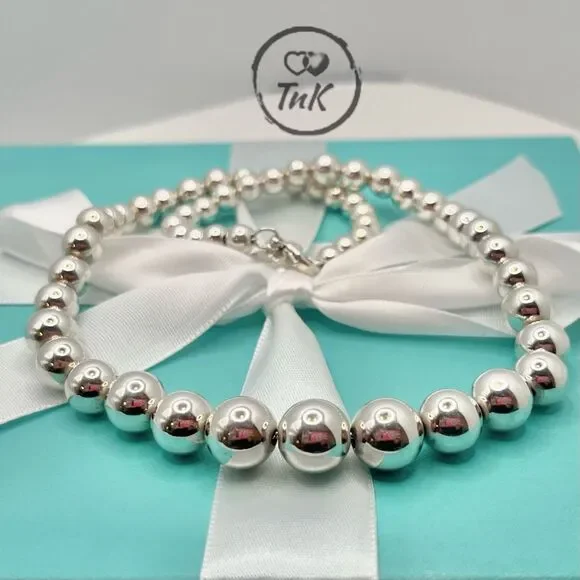 Tiffany & Co Hardwear Graduated Ball Bead Necklace - 925 Silver - 16” - Picture 6 of 15
